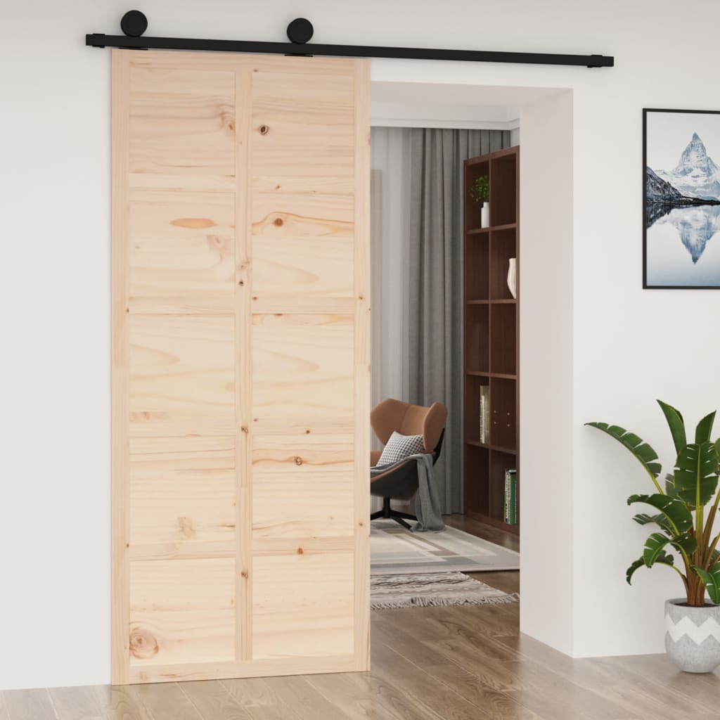 VidaXL Porte coulissante 90x1,8x214 cm bois de pin massif