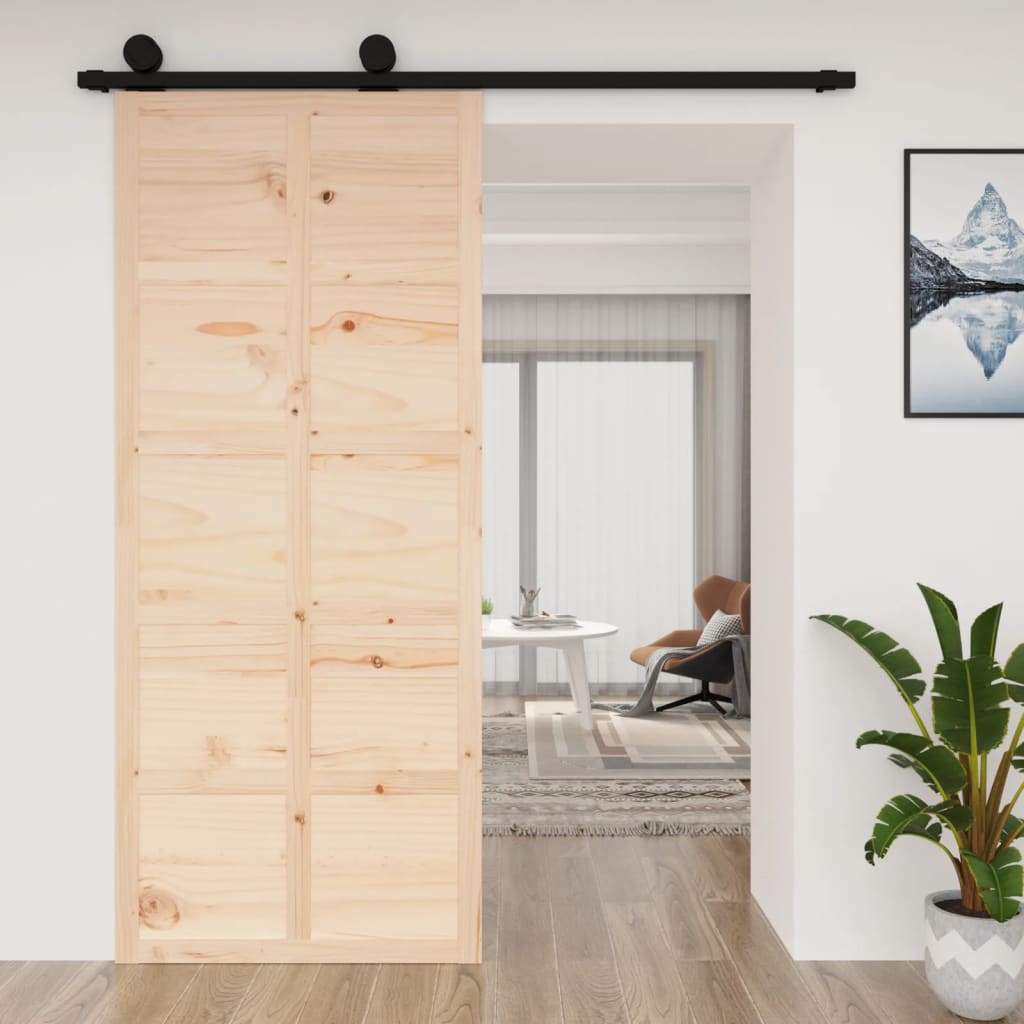 VidaXL Porte coulissante 90x1,8x214 cm bois de pin massif