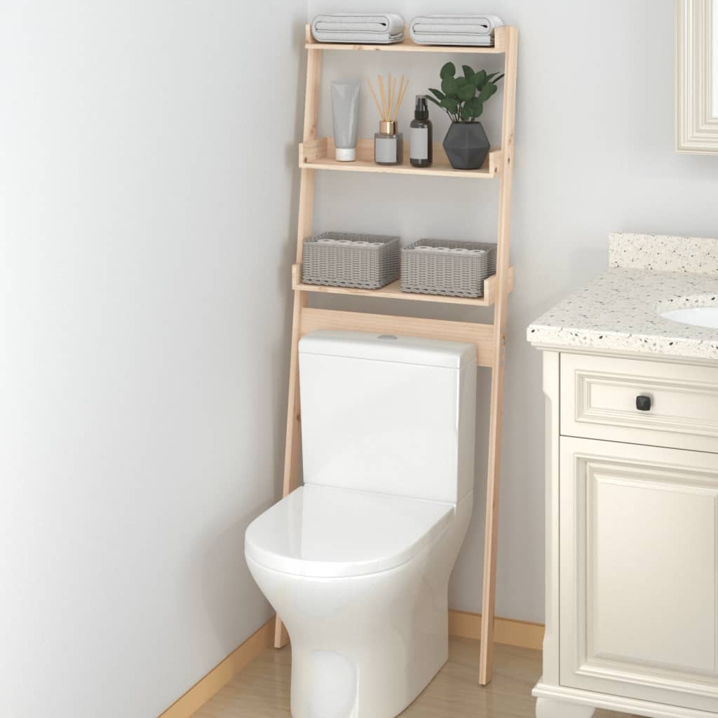 Vidaxx étagère de toilette 63,5x32x179 cm bois de pin massif