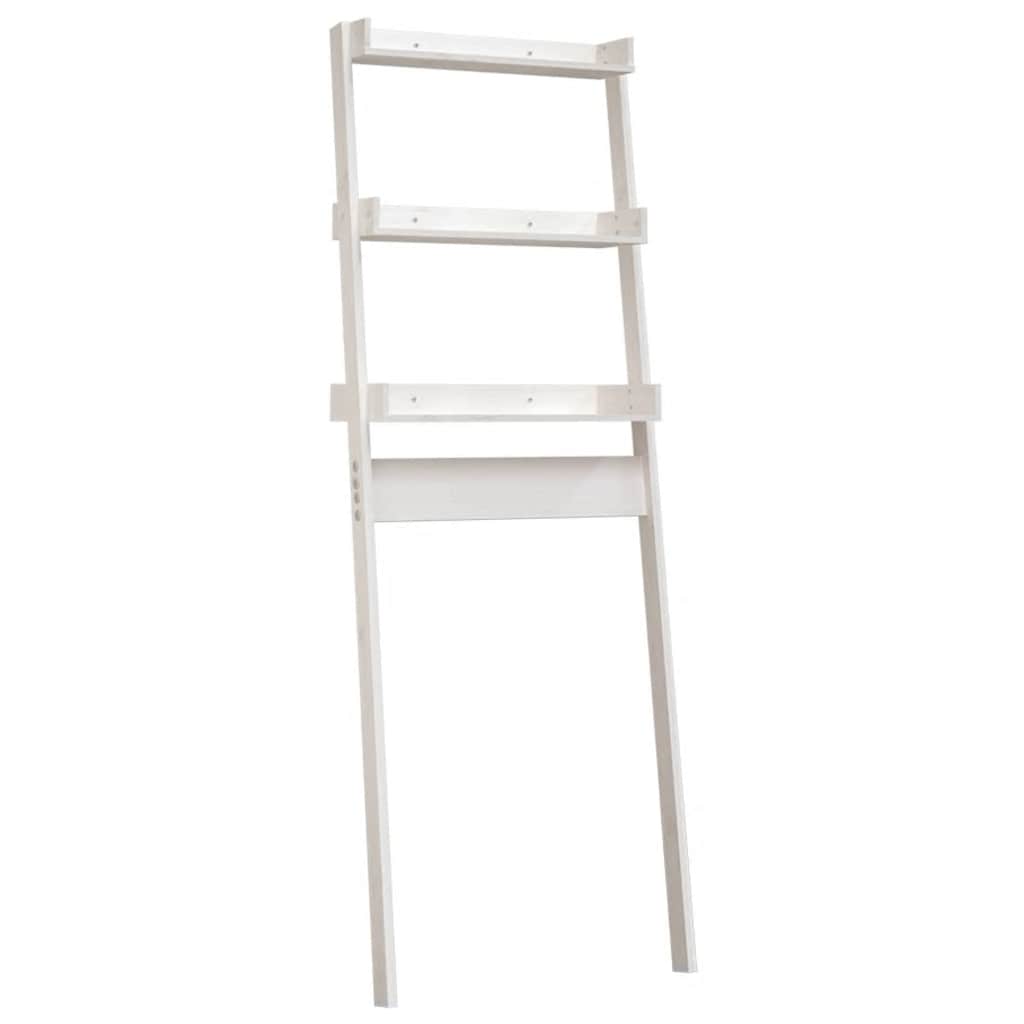 Vidaxx étagère de toilette 63,5x32x179 cm bois de pin massif blanc