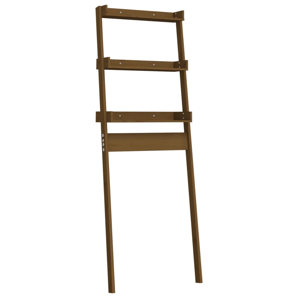 Rack de toilettes Vidaxl 63.5x32x179 cm Pine solide Miel marron