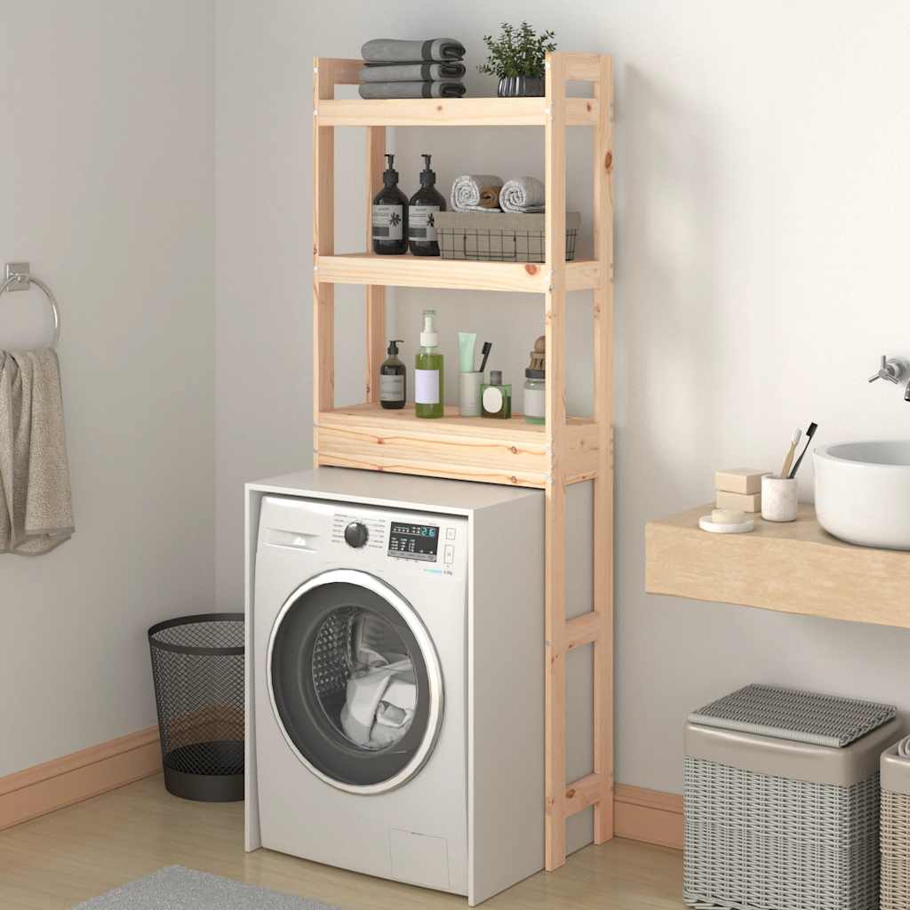 Vidaxx étagère de toilette 63x26x171 cm bois de pin massif