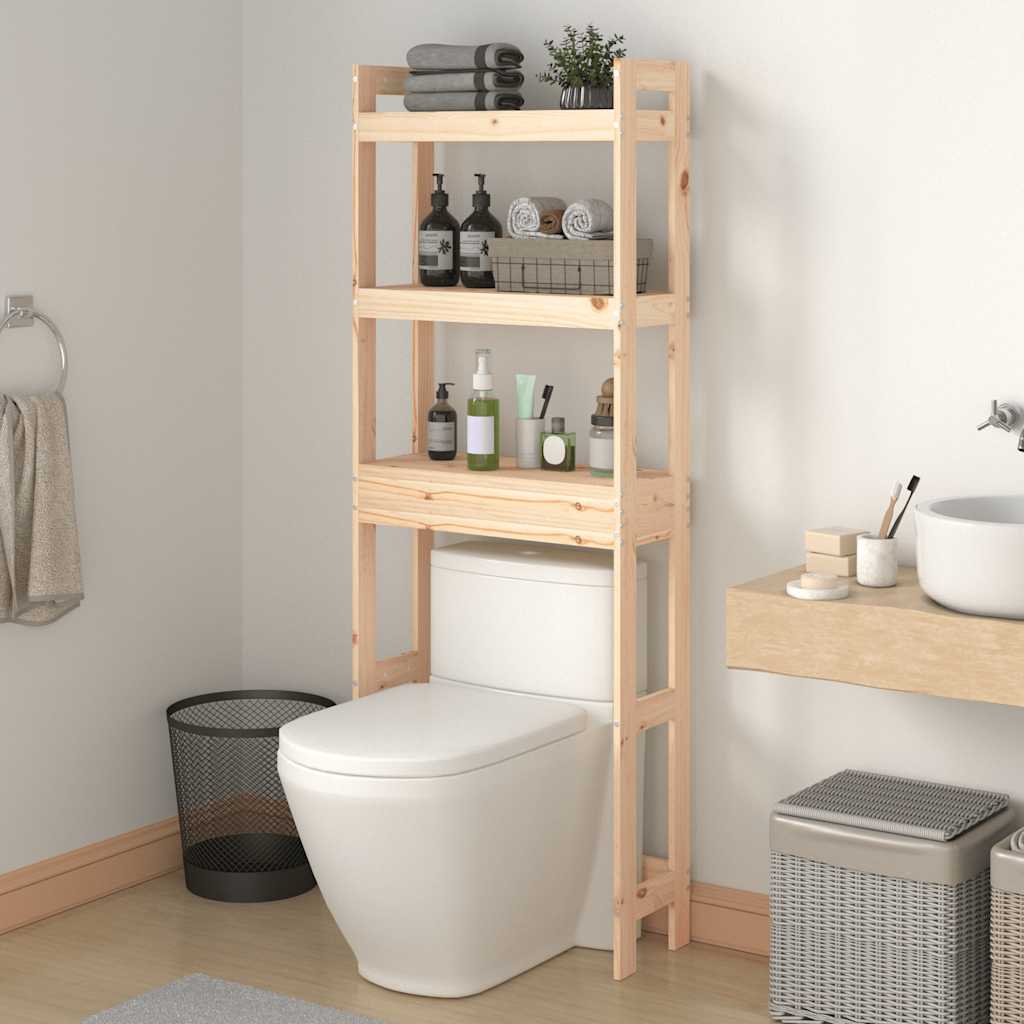 Vidaxx étagère de toilette 63x26x171 cm bois de pin massif
