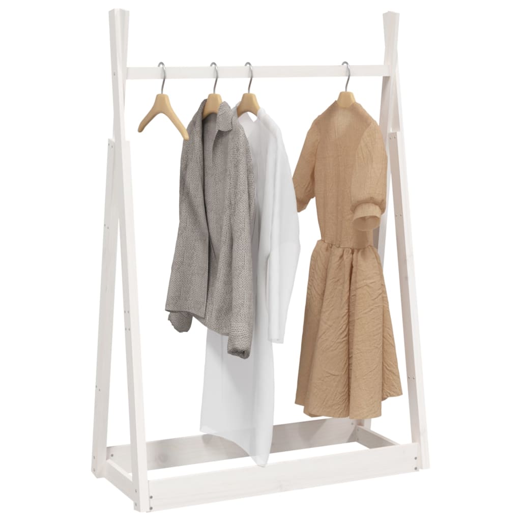 Vidaxx portant à vêtements 100x45x150 cm bois de pin massif blanc