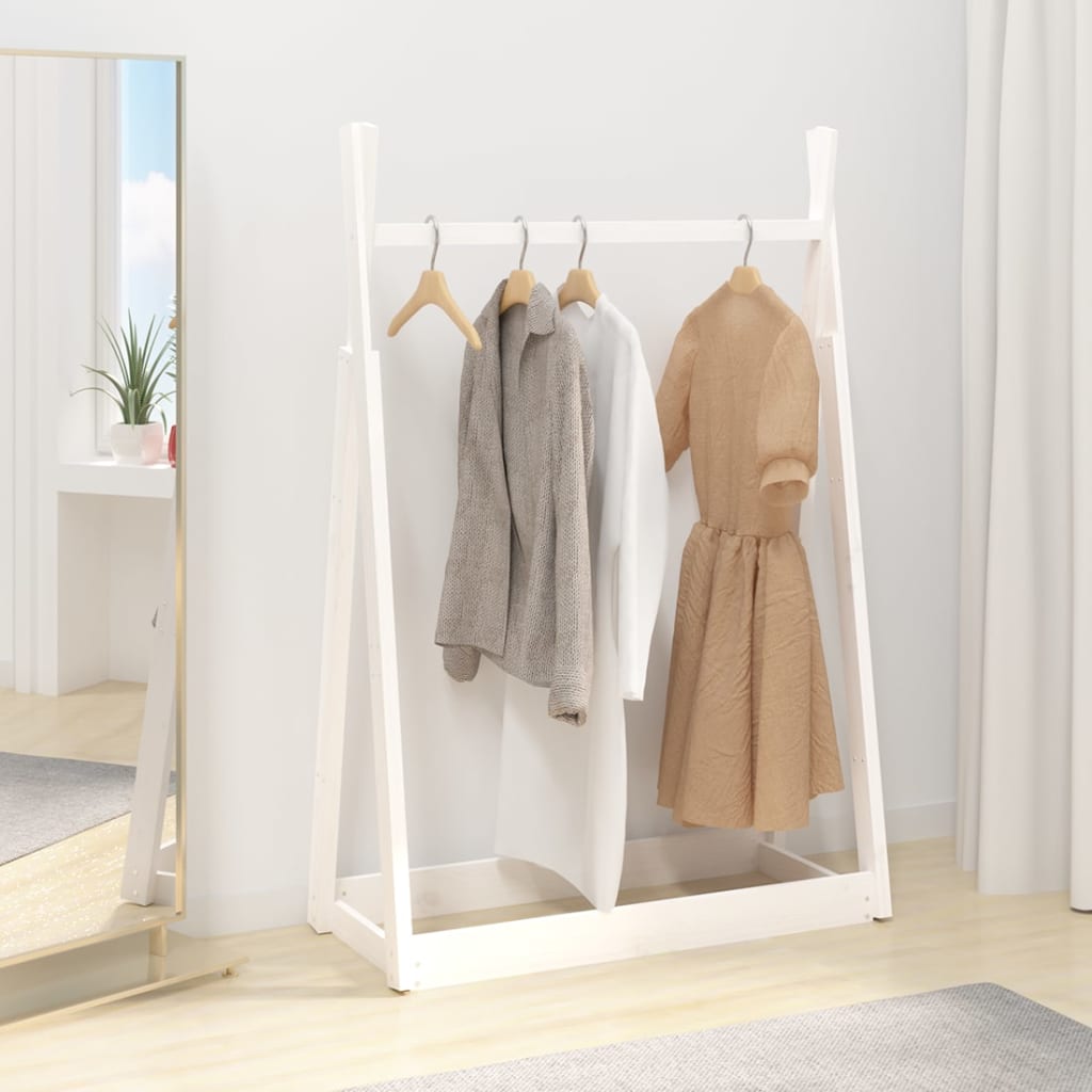 Vidaxx portant à vêtements 100x45x150 cm bois de pin massif blanc