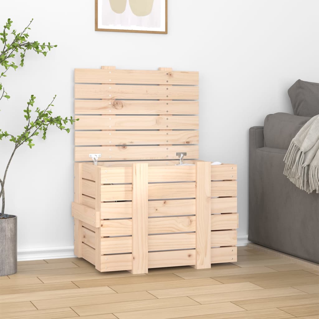 Vidaxx boîte de rangement 58x40,5x42 cm bois de pin massif