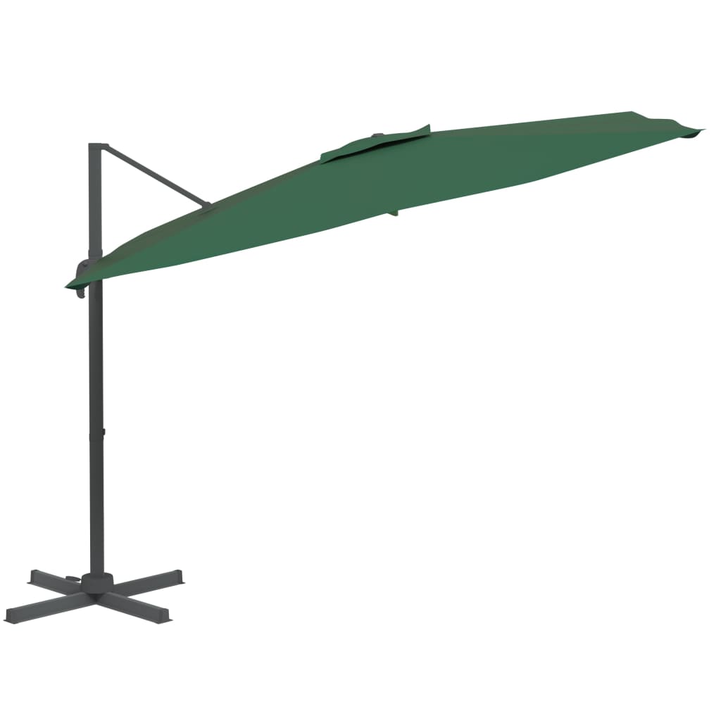 Vidaxx parasol flottant avec mât en aluminium 300x300 cm vert