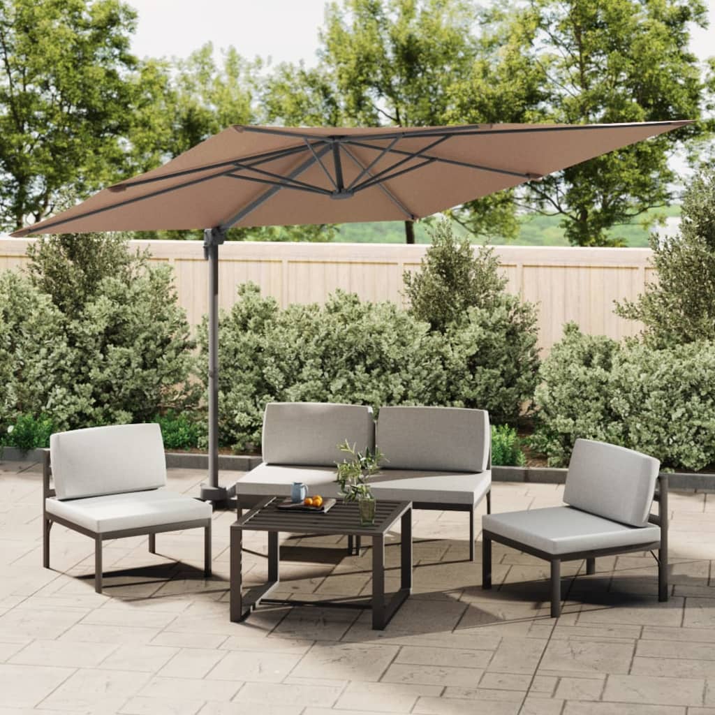 Vidaxx parasol flottant avec mât en aluminium 300x300 cm taupe