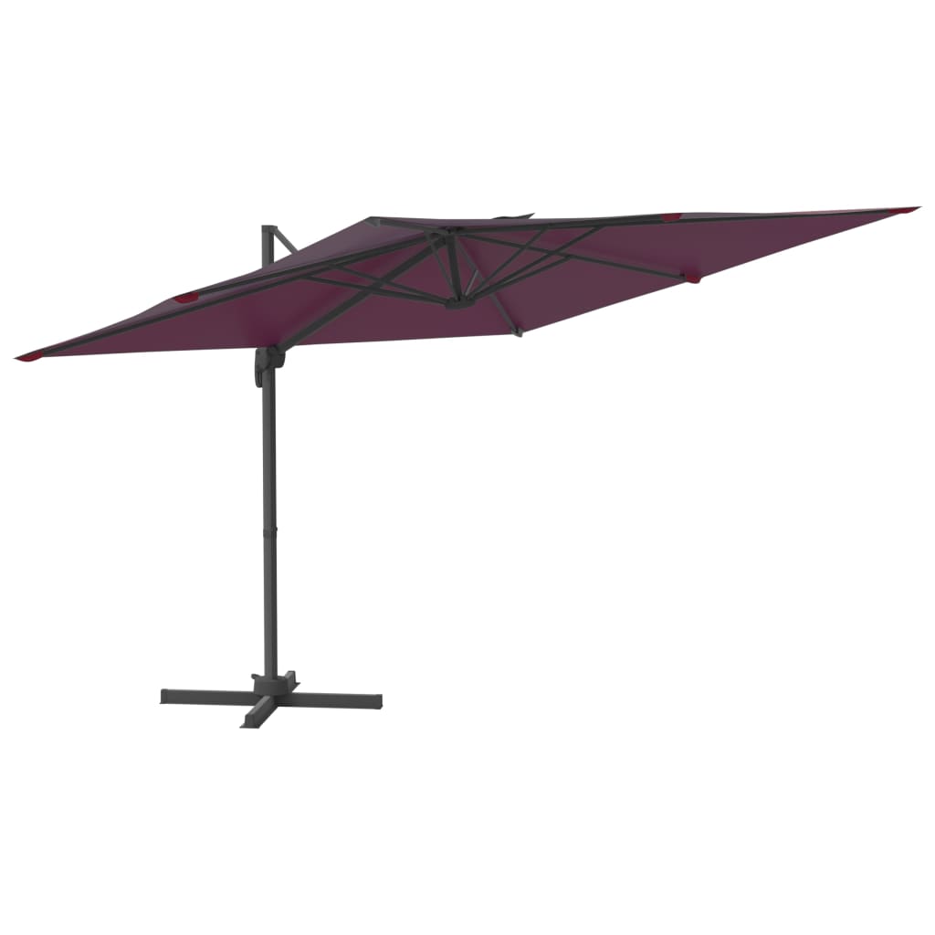 Vidaxx parasol flottant avec mât en aluminium 400x300 cm rouge bordeaux