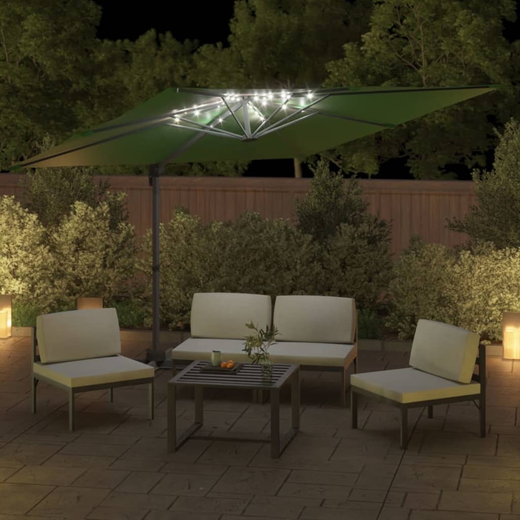 Vidaxx parasol flottant avec éclairage LED 400x300 cm vert
