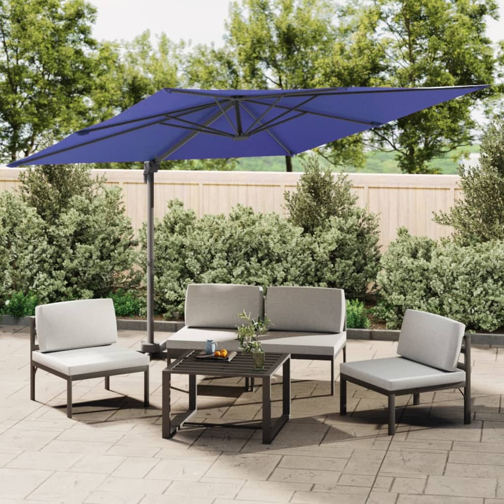 Vidaxx parasol flottant avec éclairage LED 400x300 cm bleu azur