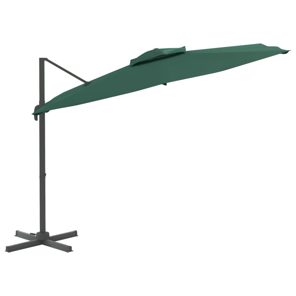 Vidaxx parasol flottant à double toit 300x300 cm vert