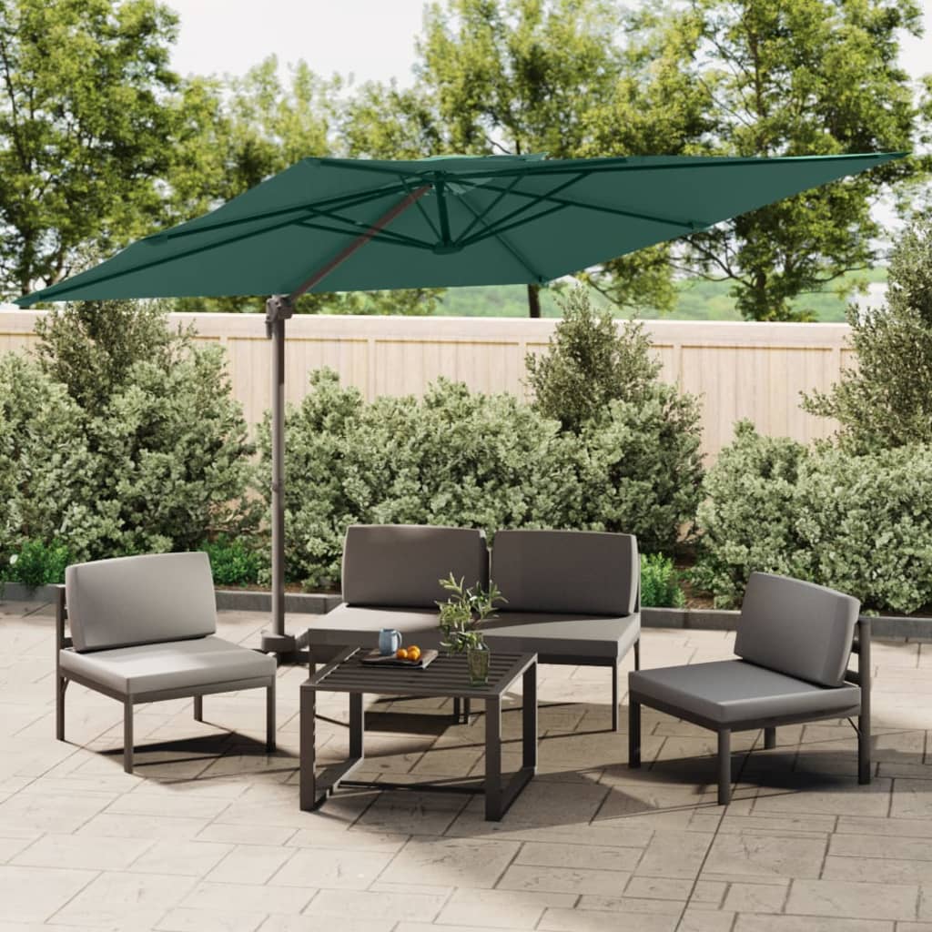 Vidaxx parasol flottant à double toit 300x300 cm vert