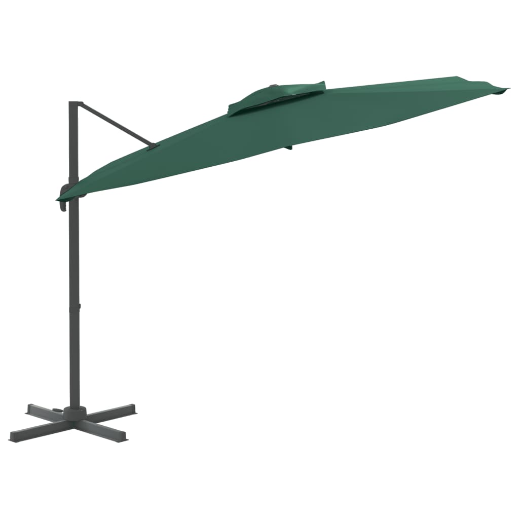 Vidaxx parasol flottant à double plateau 400x300 cm vert