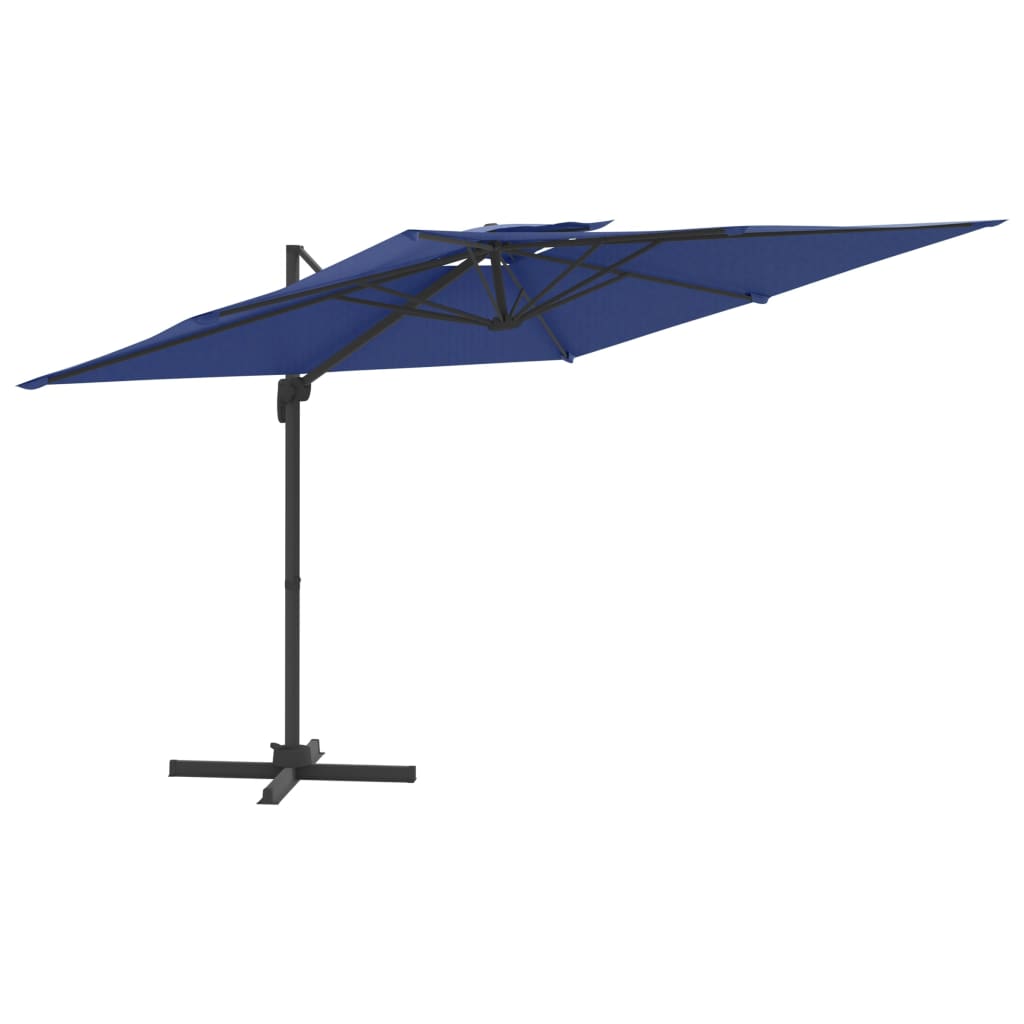 Vidaxx parasol flottant à double toit 300x300 cm bleu azur