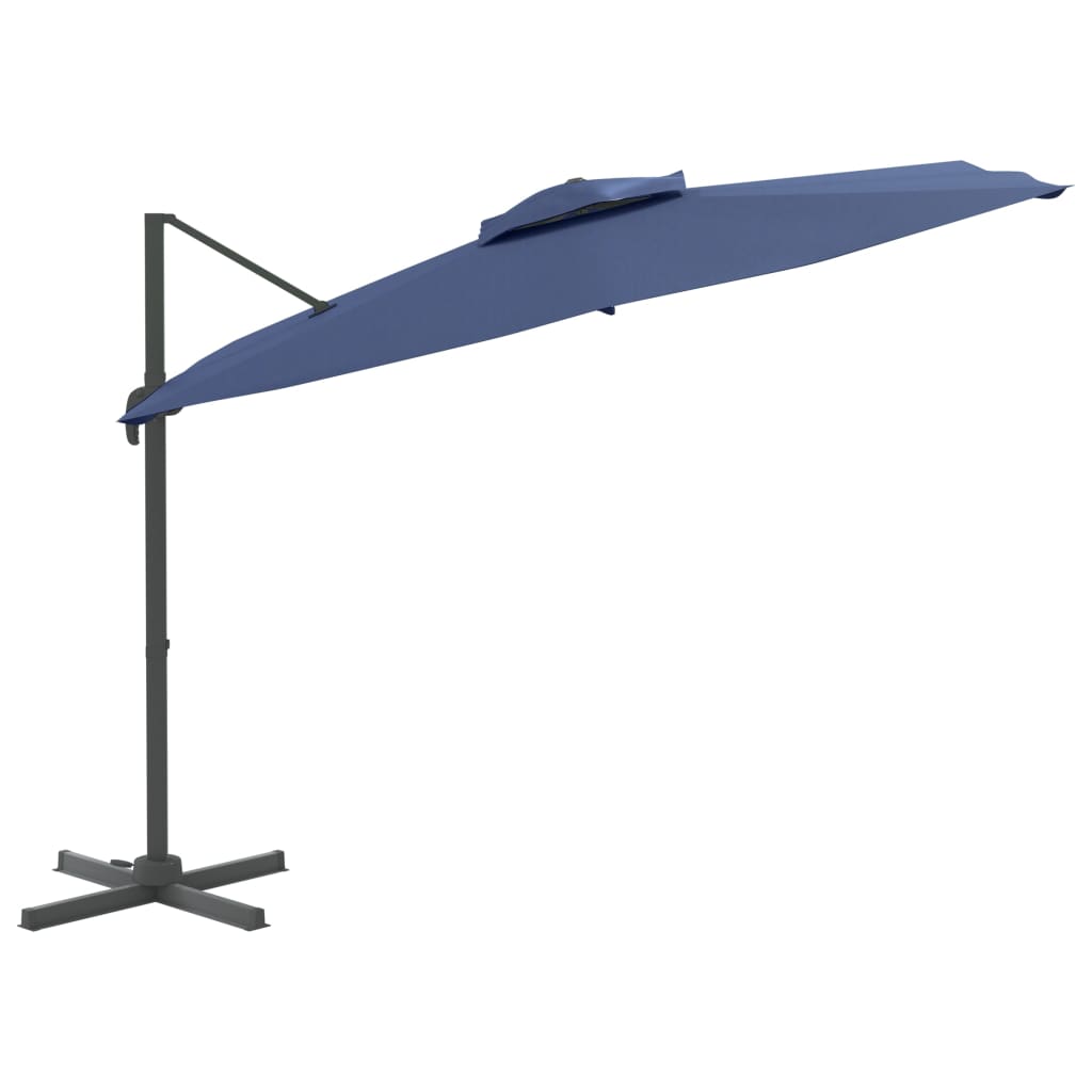 Vidaxx parasol flottant à double toit 300x300 cm bleu azur