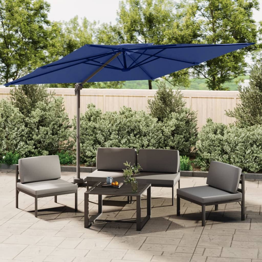 Vidaxx parasol flottant à double plateau 400x300 cm bleu azur