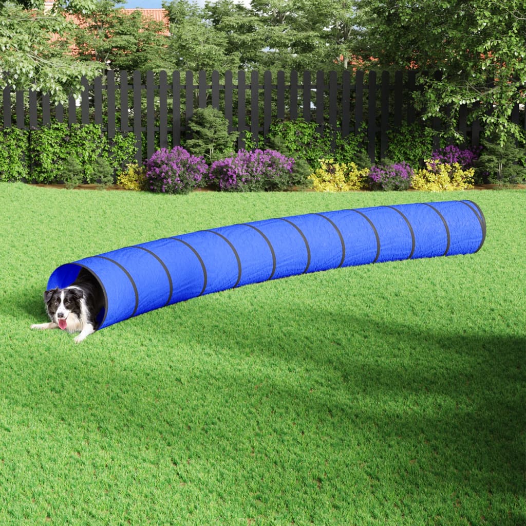 VidaXL Tunnel pour chien Ø 55x500 cm polyester bleu
