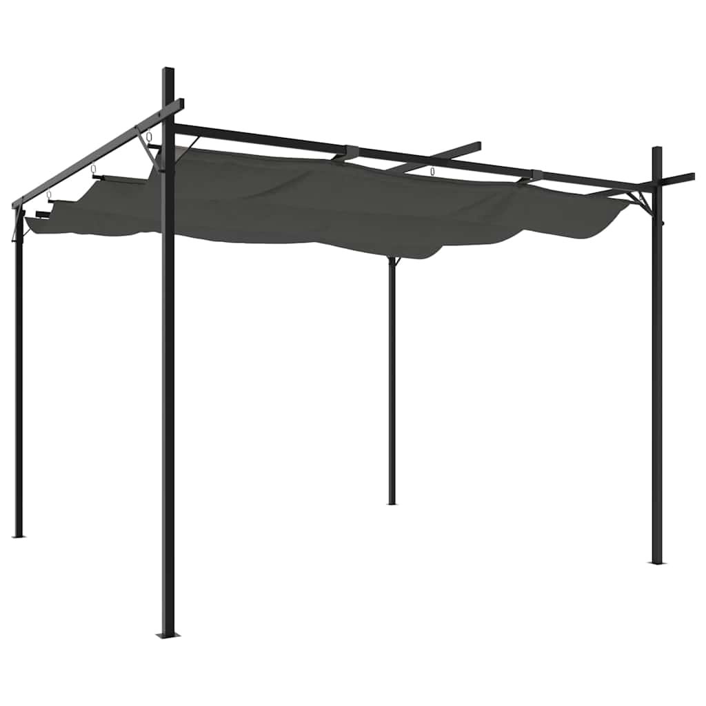 Pergola VidaXL avec toit extensible 295x292x230 anthracite