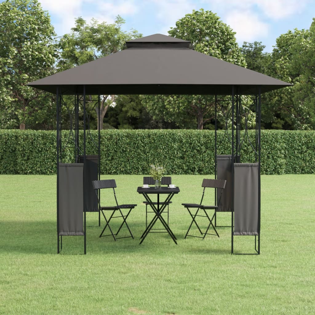 Tonnelle Vidaxx avec toit 300x300x270 cm acier anthracite