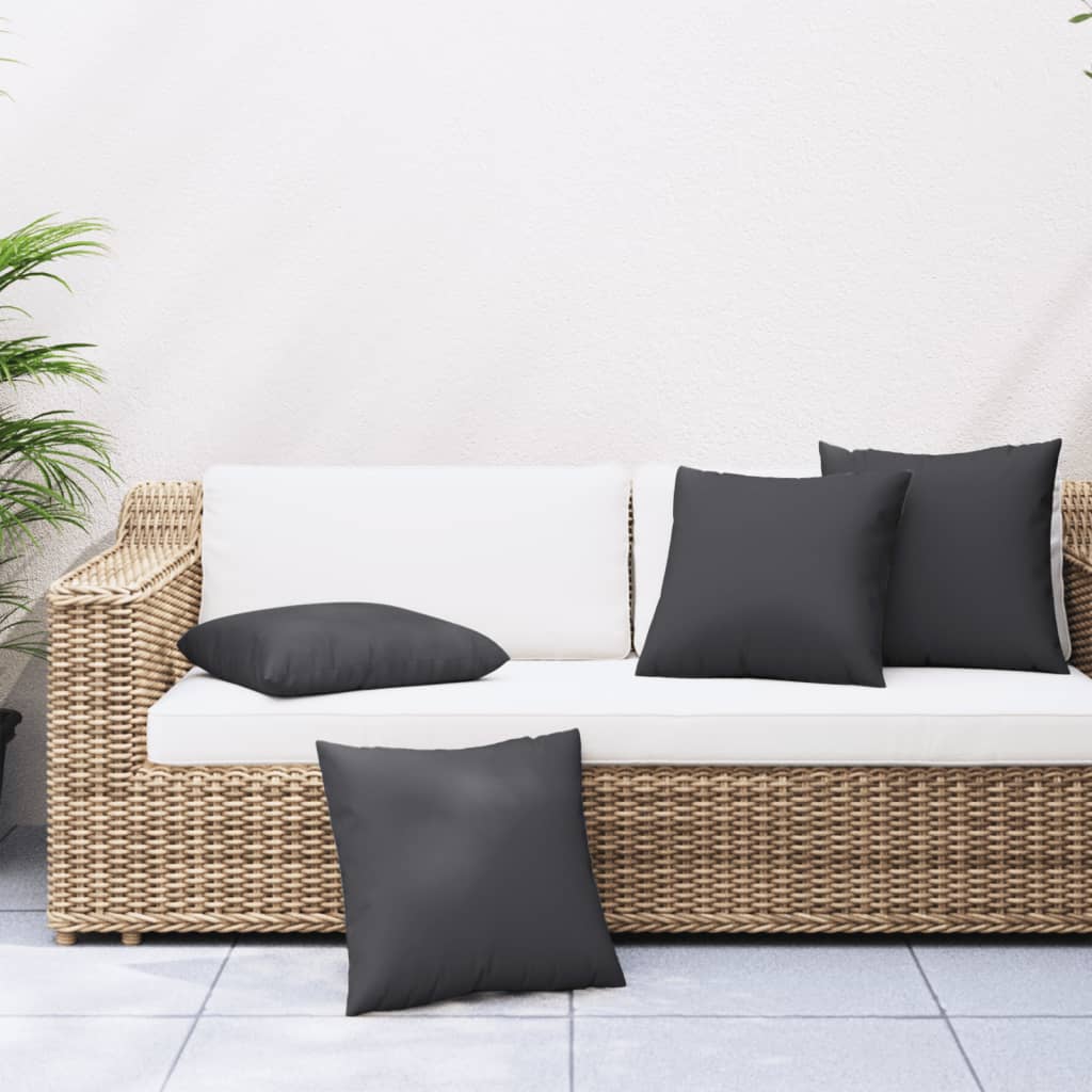 Vidaxx coussins de canapé 4 pcs 40x40 cm tissu noir