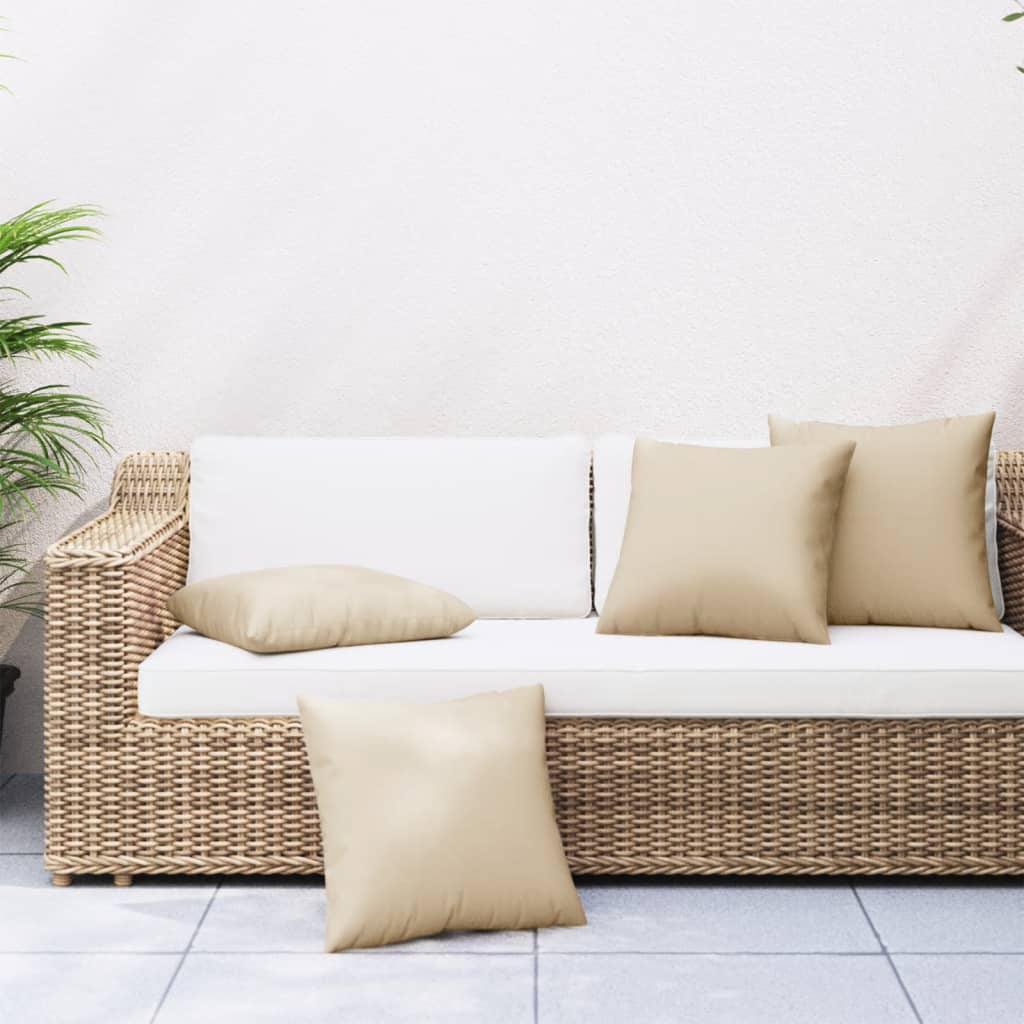 VidaXL coussins de canapé 4 pcs 50x50 cm tissu beige