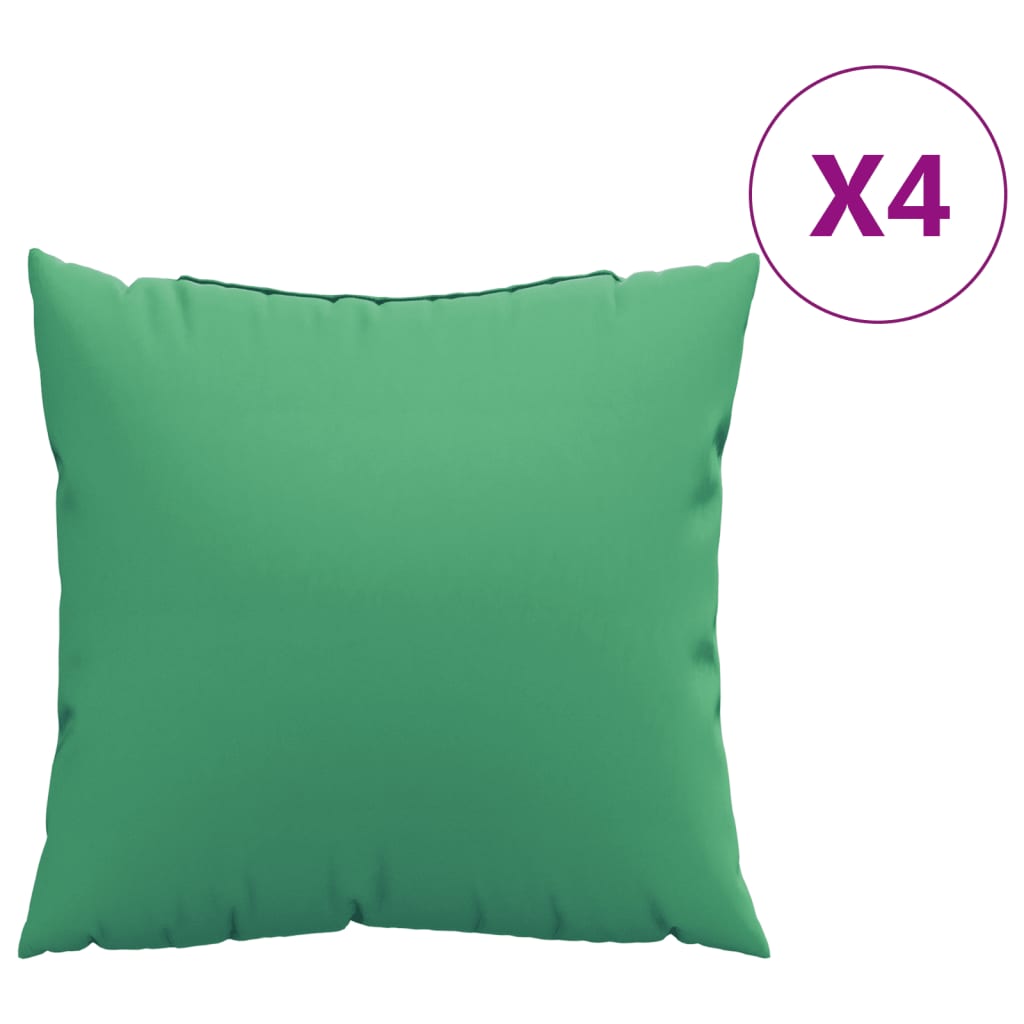 VidaXL coussins de canapé 4 pcs 50x50 cm tissu vert