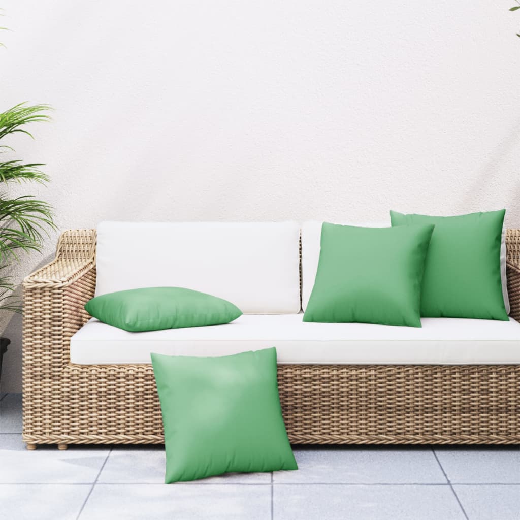 VidaXL coussins de canapé 4 pcs 50x50 cm tissu vert