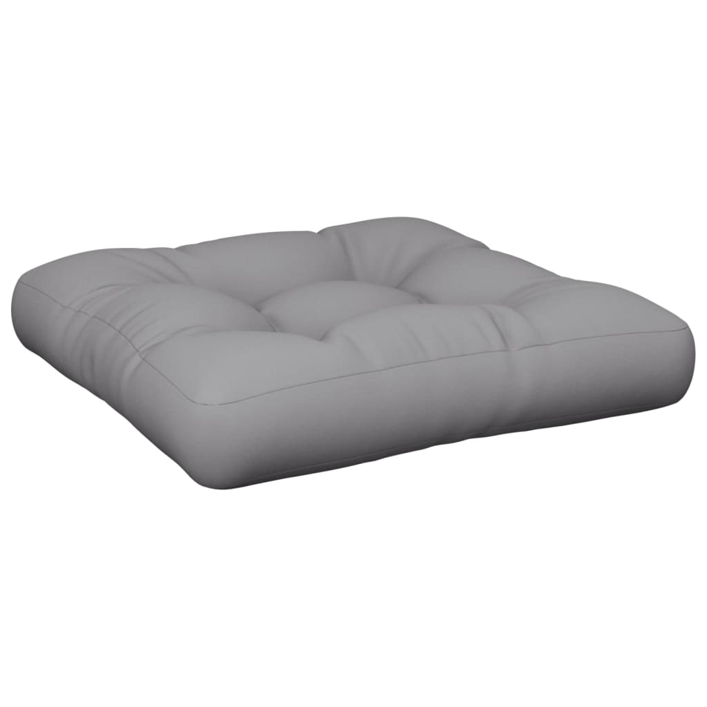 VidaXL coussin de palette 50x50x12 cm tissu gris