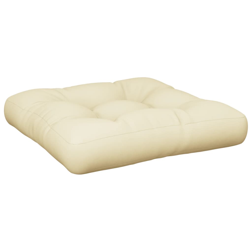 VidaXL coussin de palette 50x50x12 cm tissu couleur crème