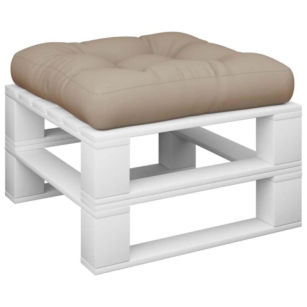 VidaXL coussin palette 60x60x12 cm tissu taupe