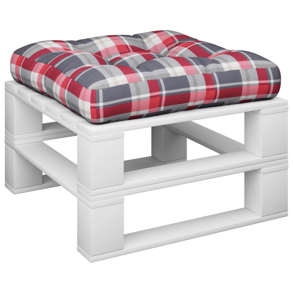 Vidaxx coussin de palette 60x60x12 cm tissu motif losange rouge