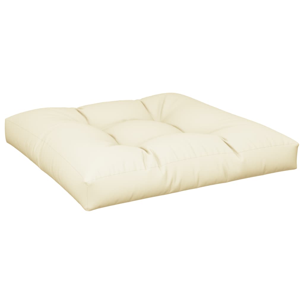 VidaXL coussin de palette 70x70x12 cm tissu couleur crème