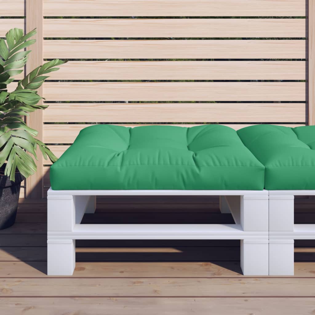 VidaXL coussin de palette 70x70x12 cm tissu vert