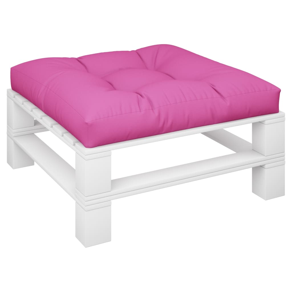 VidaXL coussin de palette 80x80x12 cm tissu rose