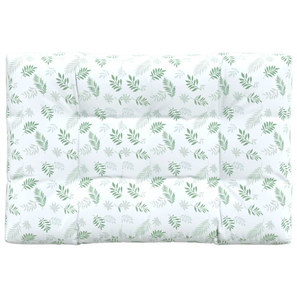 VidaXL coussin de palette motif feuille 120x80x12 cm tissu