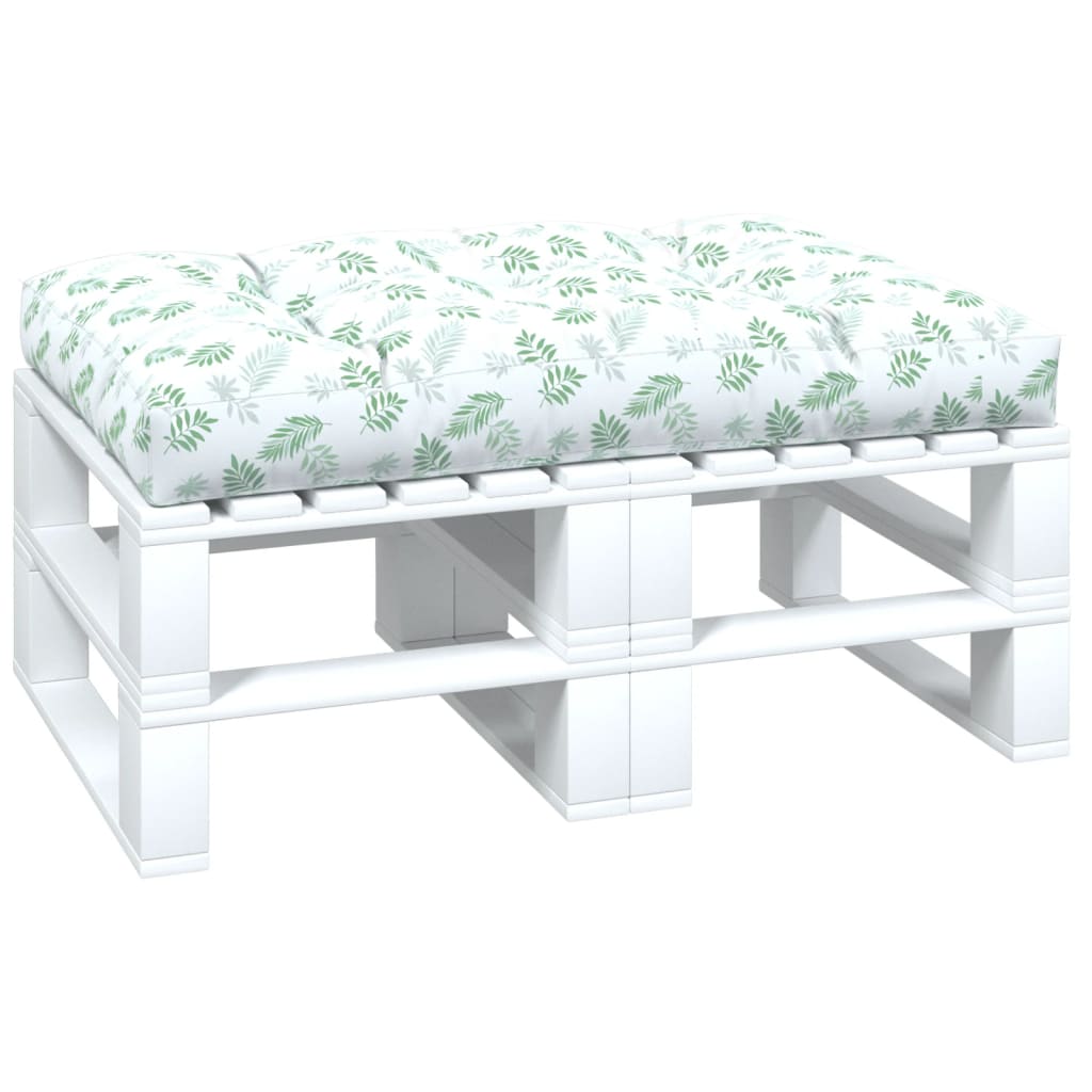 VidaXL coussin de palette motif feuille 120x80x12 cm tissu