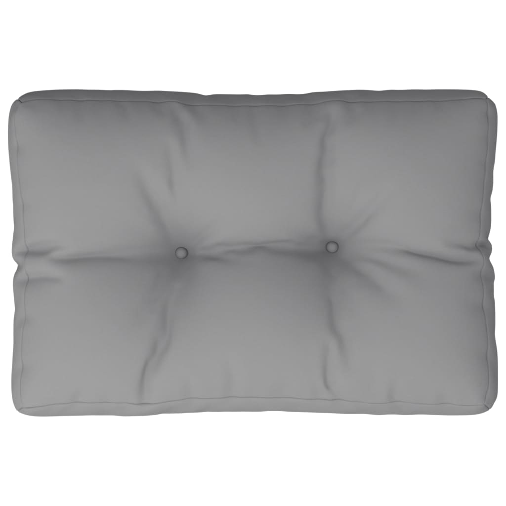 VidaXL coussin de palette 50x40x12 cm tissu gris