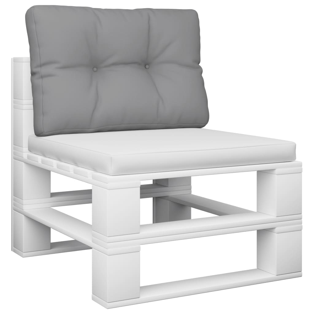 VidaXL coussin de palette 50x40x12 cm tissu gris