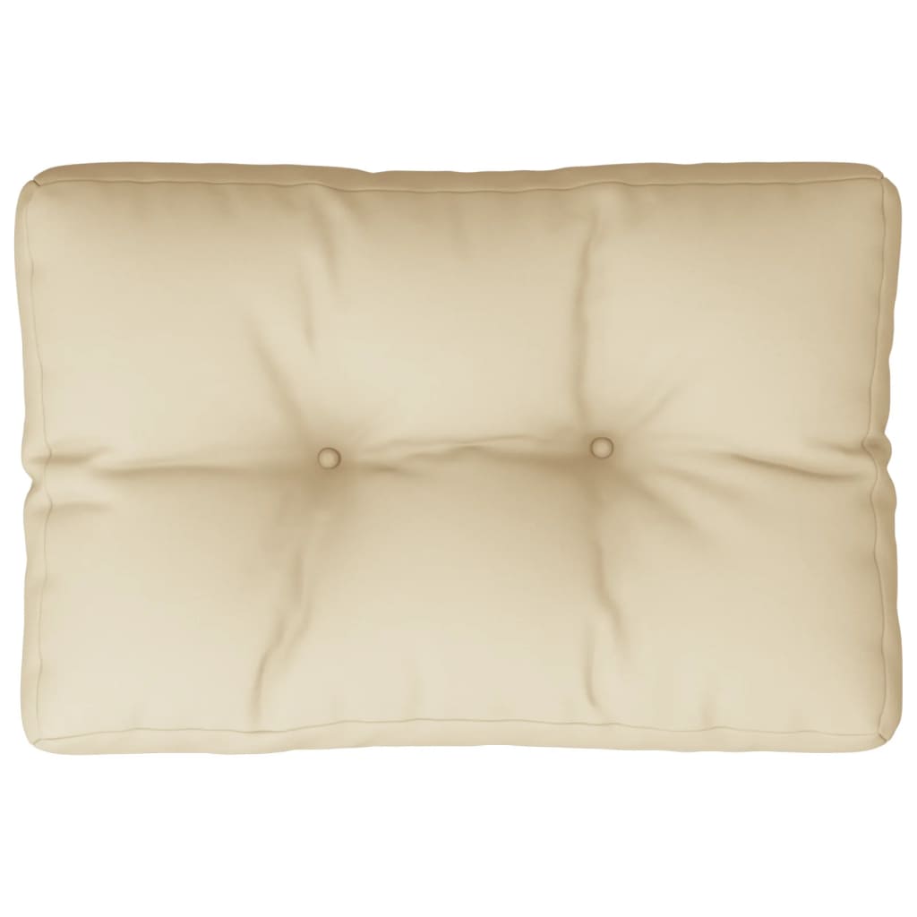 VidaXL coussin palette 50x40x12 cm tissu beige