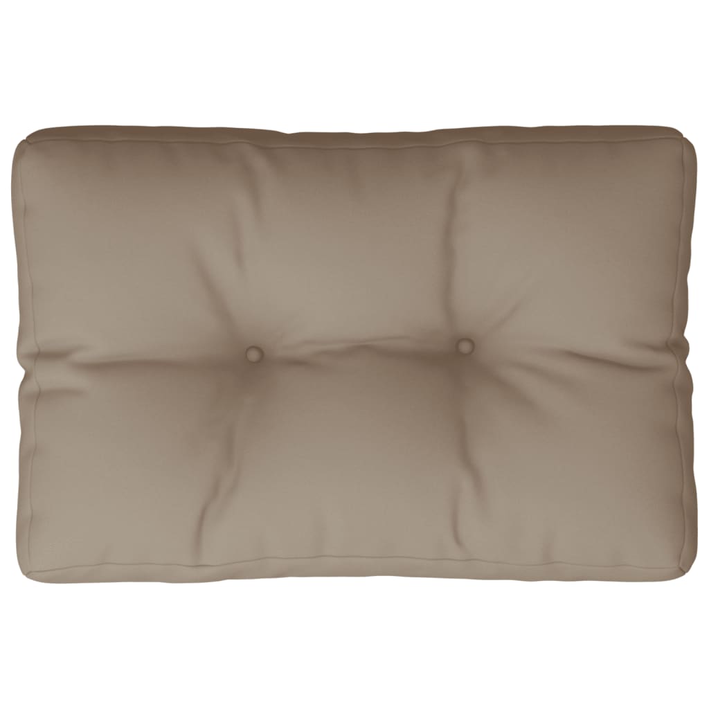 VidaXL coussin palette 50x40x12 cm tissu taupe