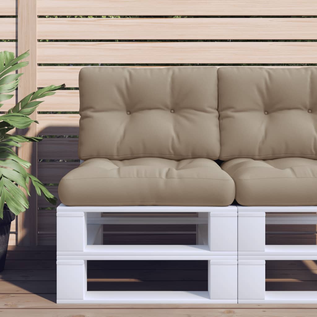 VidaXL coussin palette 50x40x12 cm tissu taupe