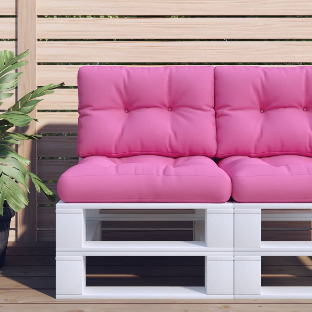 VidaXL coussins de palette 60x40x12 cm tissu rose