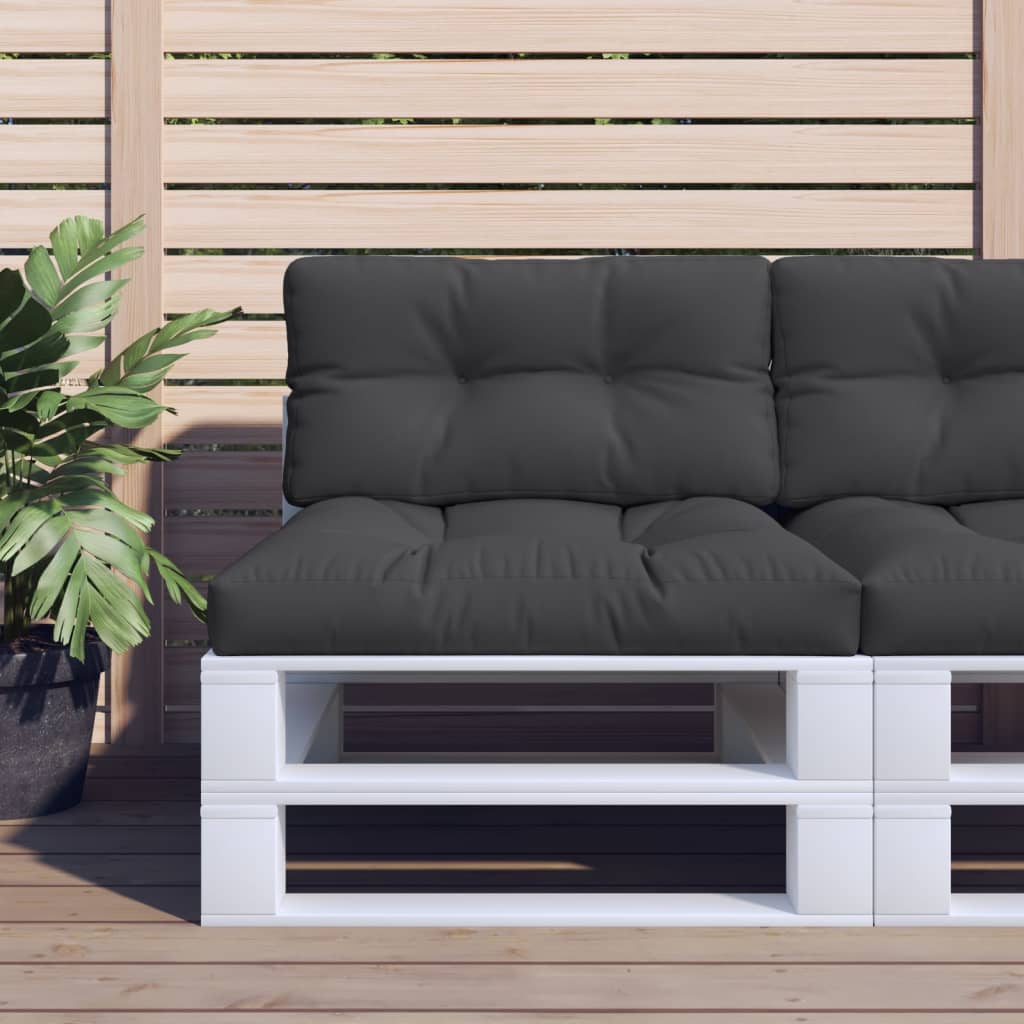 VidaXL coussin de palette 70x40x12 cm tissu noir