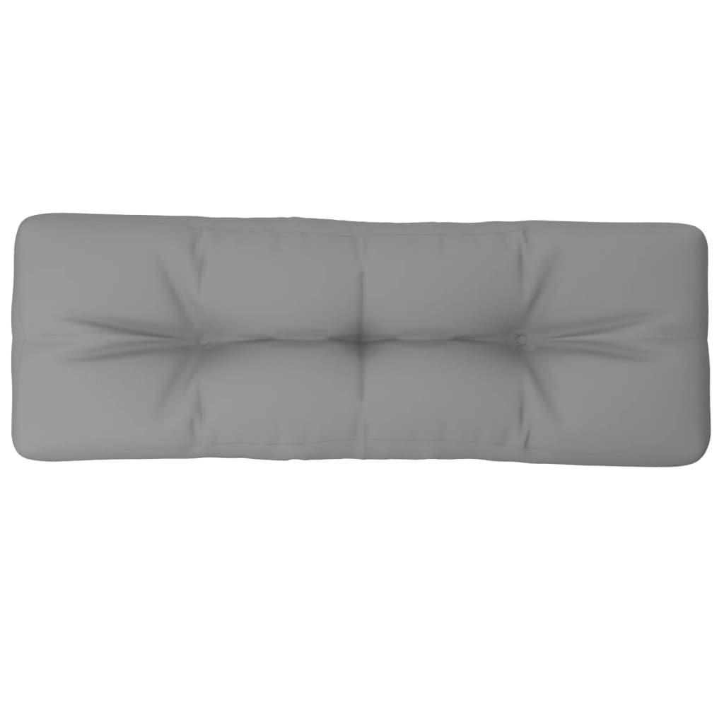 Vidaxx coussin palette 120x40x12 cm tissu gris
