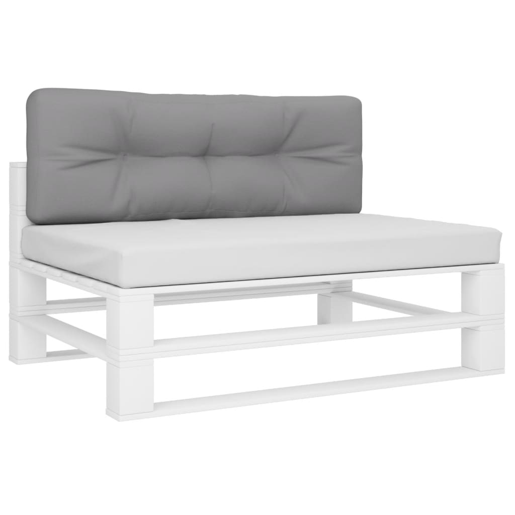 Vidaxx coussin palette 120x40x12 cm tissu gris