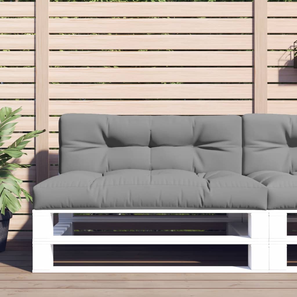 Vidaxx coussin palette 120x40x12 cm tissu gris