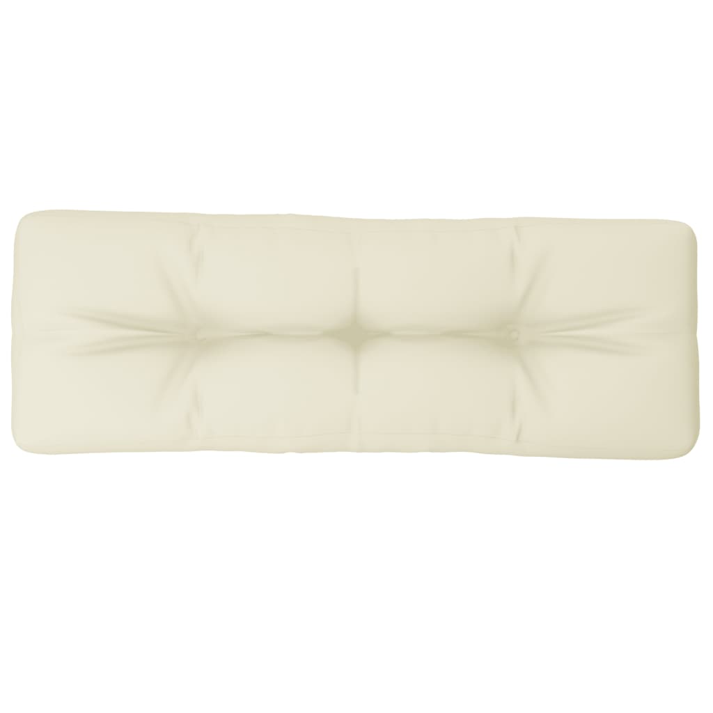 VidaXL coussin palette 120x40x12 cm tissu couleur crème