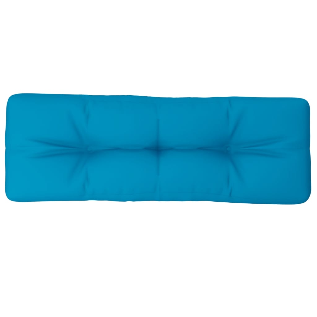 VidaXL coussin de palette 120x40x12 cm tissu bleu clair