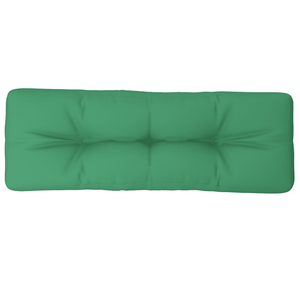 VidaXL coussin de palette 120x40x12 cm tissu vert